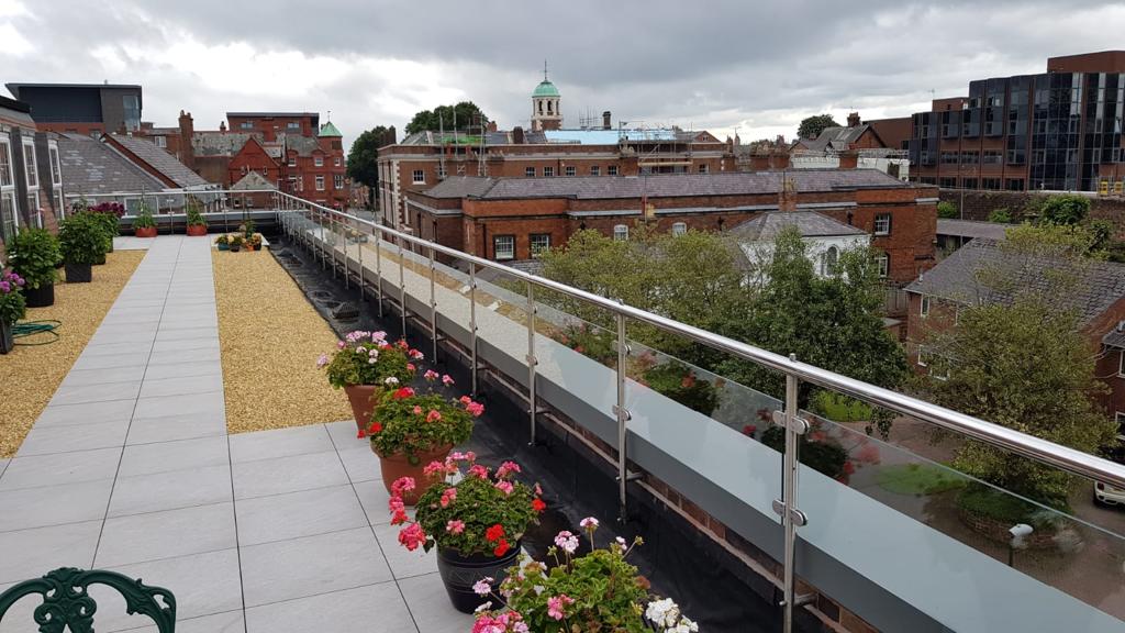 Glass Stainless Steel Balustrade Roof Terrace